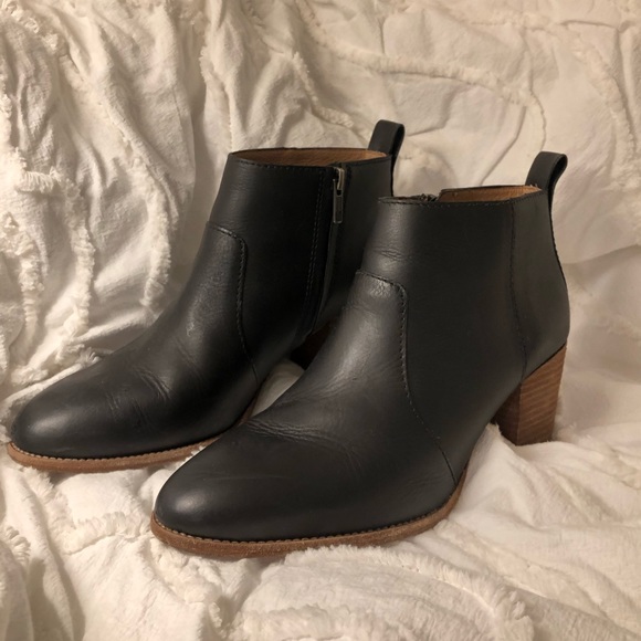 Madewell Black Leather Booties - Picture 1 of 7